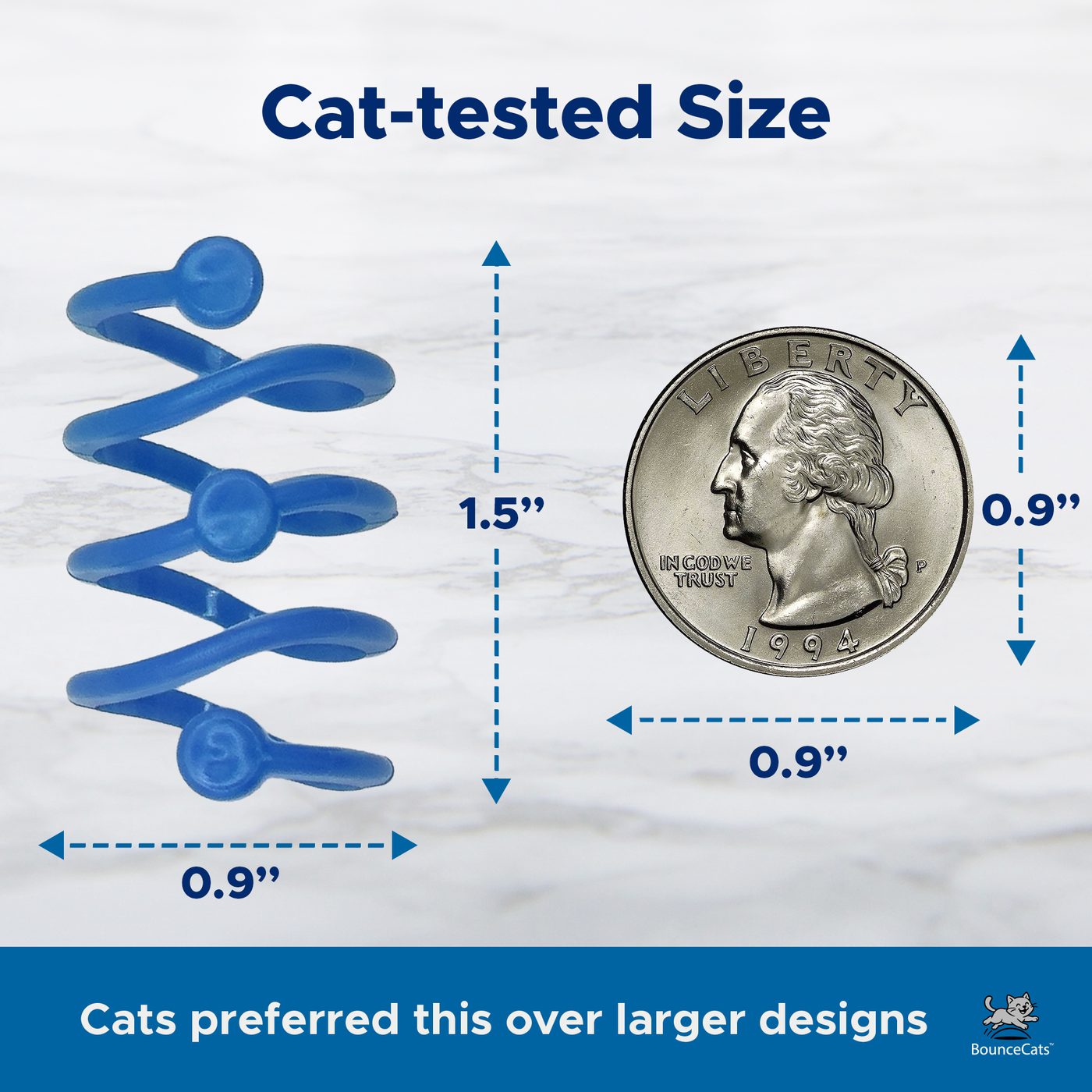 Silly Spring size compared to a US quarter
